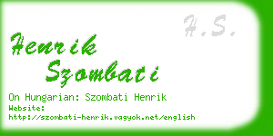 henrik szombati business card